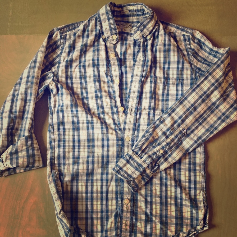 J Crew plaid button down